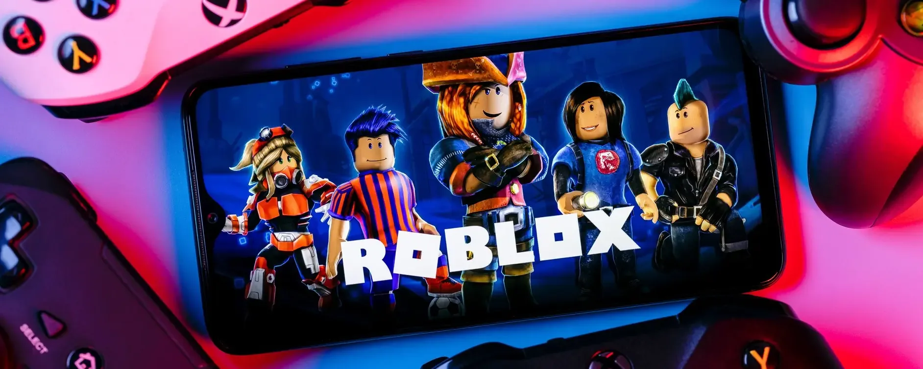 Dark purple and blue gradient background behind the page headline